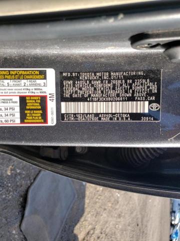 Photo 10 from auction – 2011 TOYOTA CAMRY BASE with VIN 4T1BF3EKXBU206811