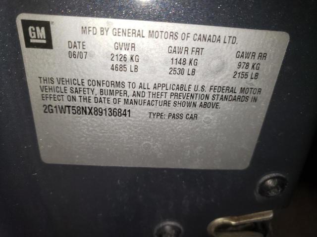 Photo 10 from auction – 2008 CHEVROLET IMPALA LT with VIN 2G1WT58NX89136841