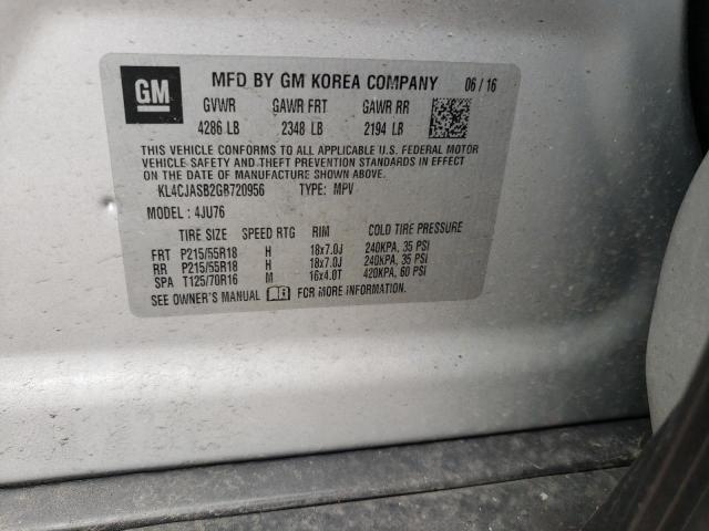 Photo 10 from auction – 2016 BUICK ENCORE with VIN KL4CJASB2GB720956