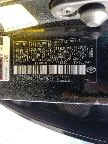 Photo 10 from auction – 2011 TOYOTA CAMRY BASE with VIN 4T1BF3EK3BU774530