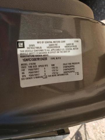 Photo 10 from auction – 2007 CHEVROLET TAHOE C150 with VIN 1GNFC13087R124226