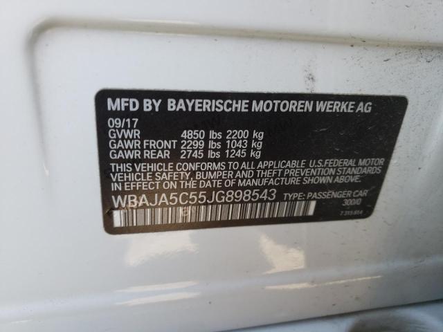 Photo 10 from auction – 2018 BMW 530 I with VIN WBAJA5C55JG898543