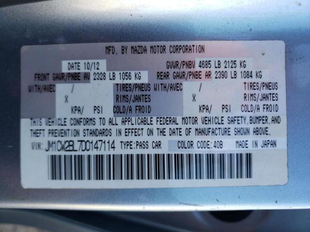 Photo 10 from auction – 2013 MAZDA 5 with VIN JM1CW2BL7D0147114
