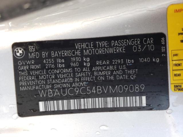 Photo 10 from auction – 2011 BMW 135 I with VIN WBAUC9C54BVM09089