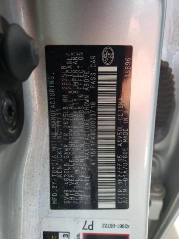 Photo 10 from auction – 2012 TOYOTA CAMRY BASE with VIN 4T1BF1FK8CU023718