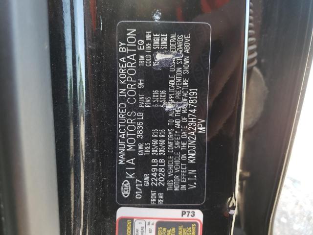 Photo 10 from auction – 2017 KIA SOUL with VIN KNDJN2A23H7478191