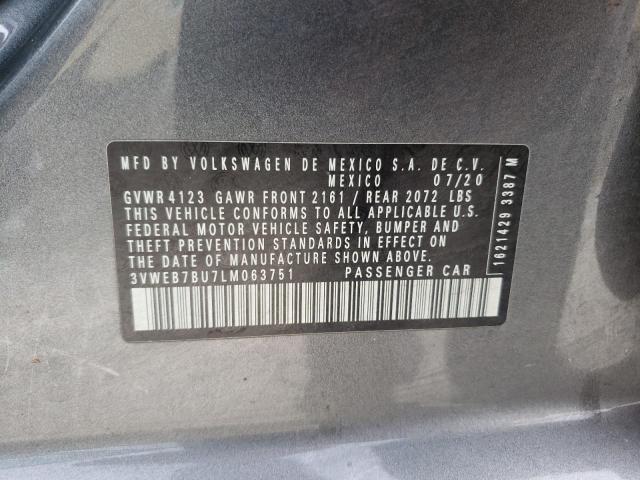Photo 10 from auction – 2020 VOLKSWAGEN JETTA SEL with VIN 3VWEB7BU7LM063751