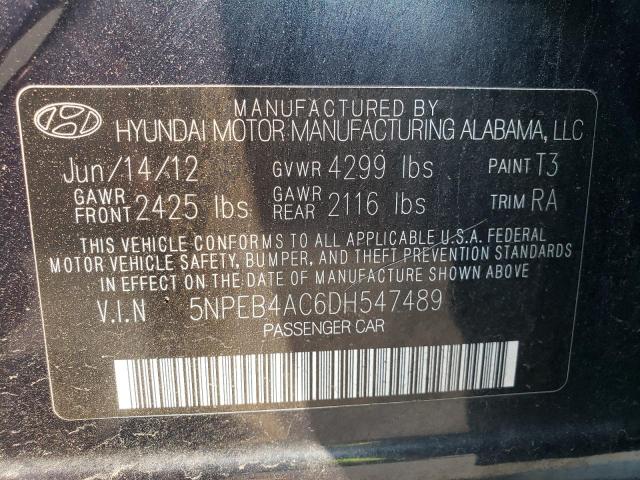 Photo 10 from auction – 2013 HYUNDAI SONATA GLS with VIN 5NPEB4AC6DH547489