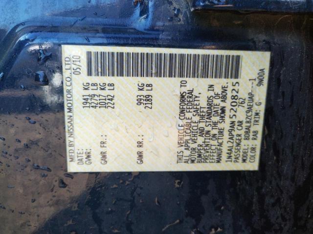 Photo 10 from auction – 2010 NISSAN ALTIMA BAS with VIN 1N4AL2AP9AN520825