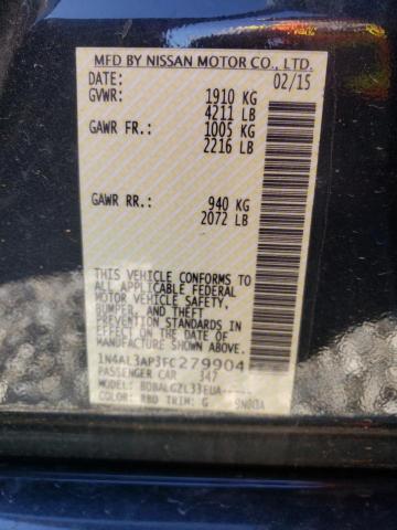 Photo 10 from auction – 2015 NISSAN ALTIMA with VIN 1N4AL3AP3FC279904
