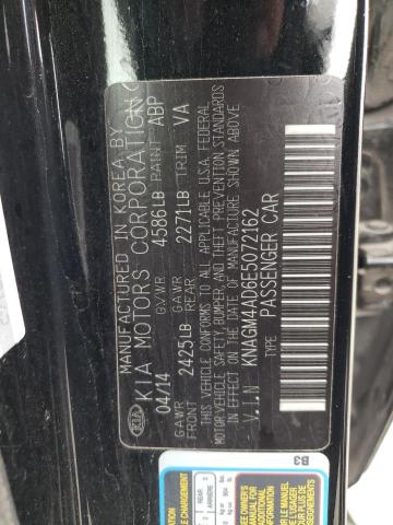 Photo 10 from auction – 2014 KIA OPTIMA HYB with VIN KNAGM4AD6E5072162