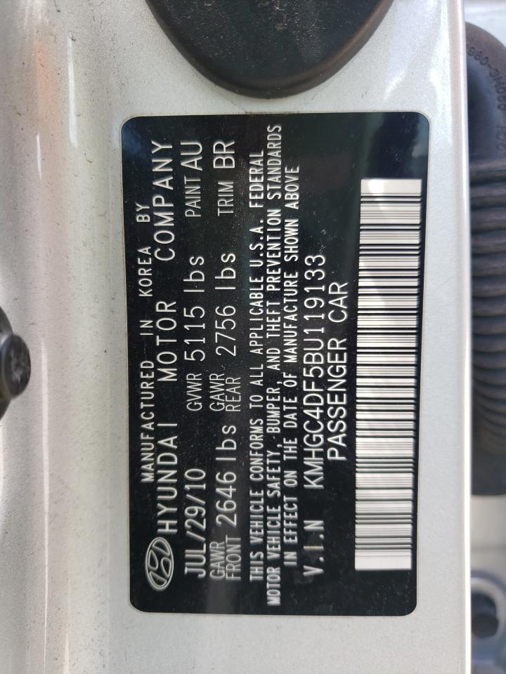 Photo 10 from auction – 2011 HYUNDAI GENESIS 4. with VIN KMHGC4DF5BU119133