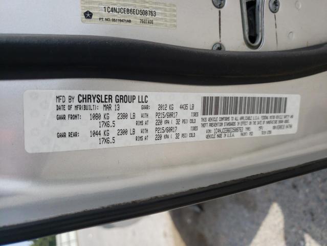 Photo 10 from auction – 2014 JEEP COMPASS with VIN 1C4NJCEB6ED508763