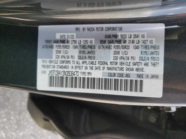 Photo 10 from auction – 2022 MAZDA CX-9 TOURI with VIN JM3TCBAY3N0608470