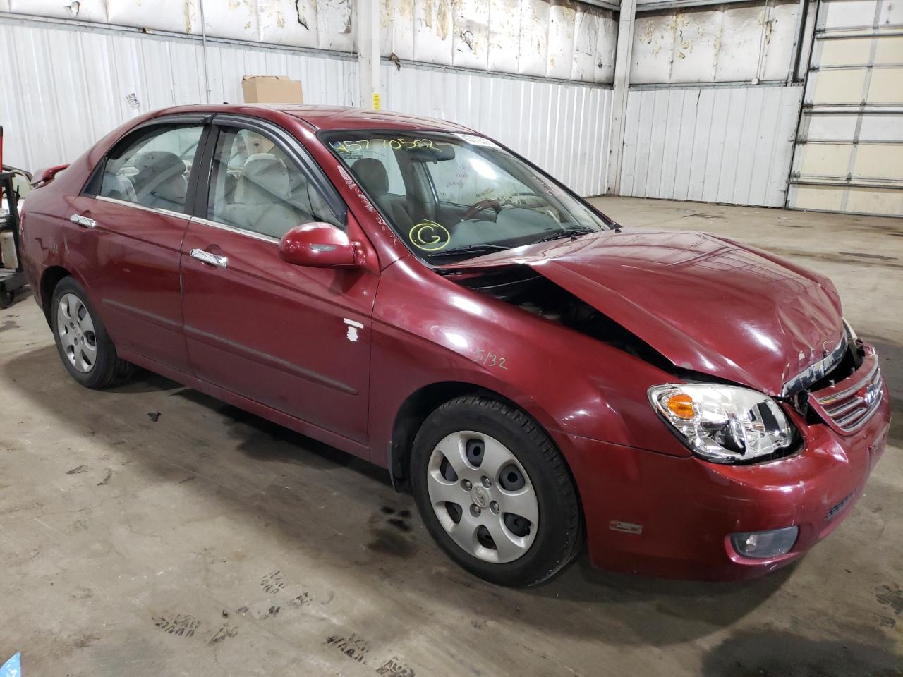 KIA SPECTRA EX 2007 with VIN KNAFE121175453707 - Photo from auction