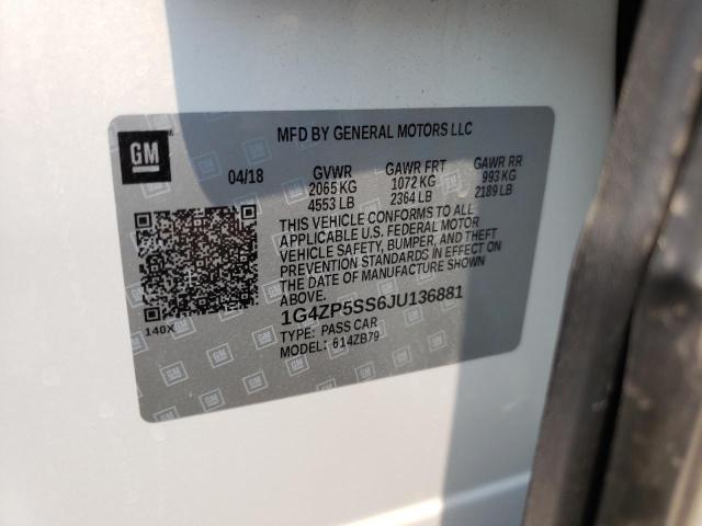 Photo 10 from auction – 2018 BUICK LACROSSE E with VIN 1G4ZP5SS6JU136881