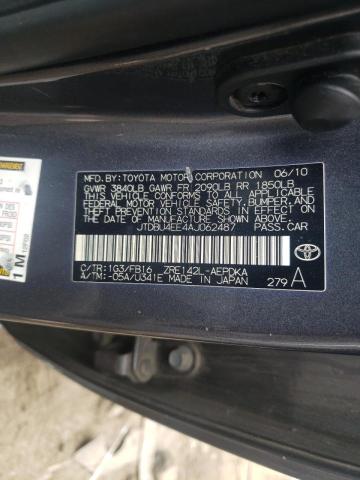 Photo 7 from auction – 2010 TOYOTA COROLLA BA with VIN JTDBU4EE4AJ062487