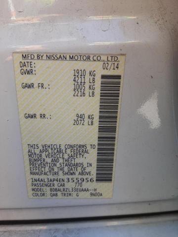 Photo 10 from auction – 2014 NISSAN ALTIMA 2.5 with VIN 1N4AL3AP4EN355956