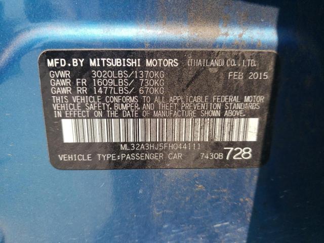 Photo 10 from auction – 2015 MITSUBISHI MIRAGE DE with VIN ML32A3HJ5FH044111