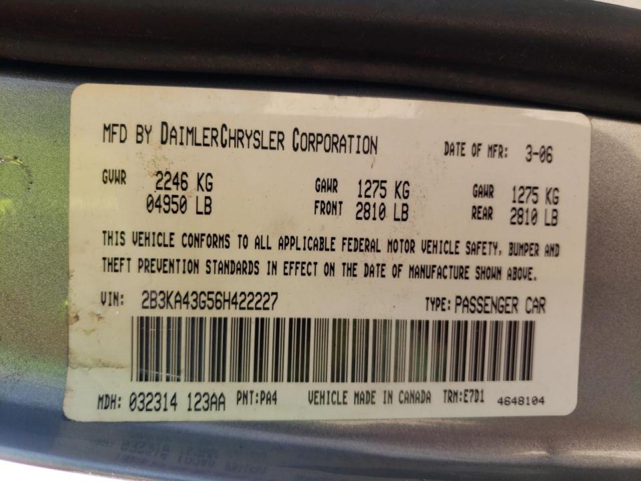 Photo 10 from auction – 2006 DODGE CHARGER SE with VIN 2B3KA43G56H422227