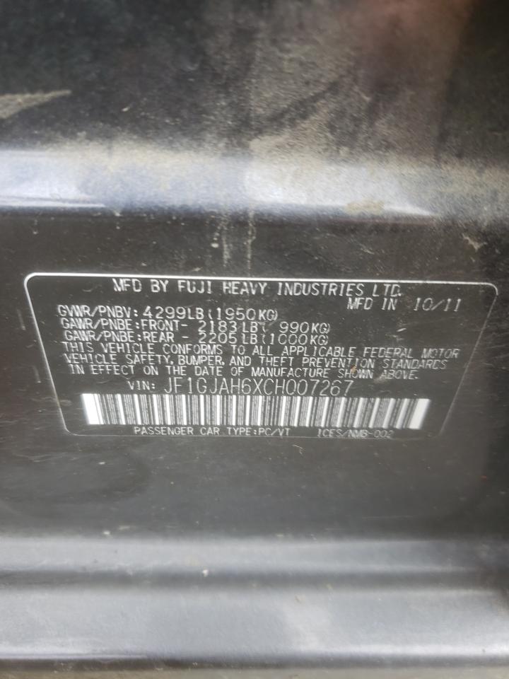 Photo 10 from auction – 2012 SUBARU IMPREZA LI with VIN JF1GJAH6XCH007267