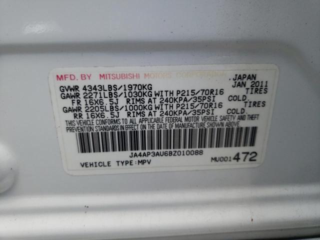 Photo 10 from auction – 2011 MITSUBISHI OUTLANDER with VIN JA4AP3AU6BZ010088
