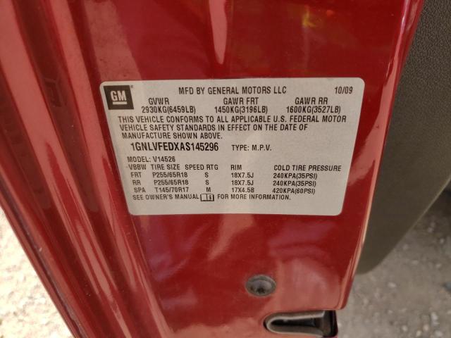 Photo 10 from auction – 2010 CHEVROLET TRAVERSE L with VIN 1GNLVFEDXAS145296