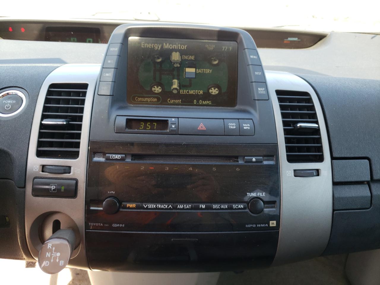 Photo 9 from auction – 2007 TOYOTA PRIUS with VIN JTDKB20U077688679