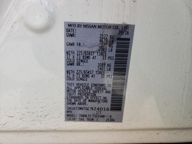 Photo 10 from auction – 2016 NISSAN ROGUE S with VIN 5N1AT2MV7GC924016