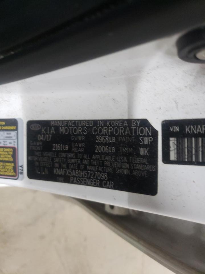 Photo 10 from auction – 2017 KIA FORTE EX with VIN KNAFX5A81H5727098