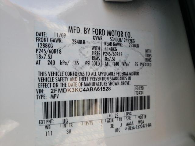 Photo 10 from auction – 2010 FORD EDGE LIMIT with VIN 2FMDK3KC4ABA61528