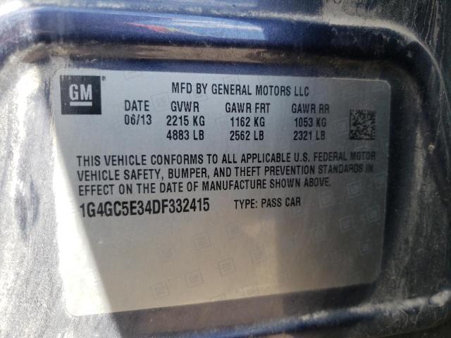 Photo 10 from auction – 2013 BUICK LACROSSE with VIN 1G4GC5E34DF332415