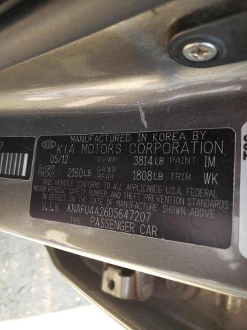 Photo 10 from auction – 2013 KIA FORTE EX with VIN KNAFU4A26D5647207