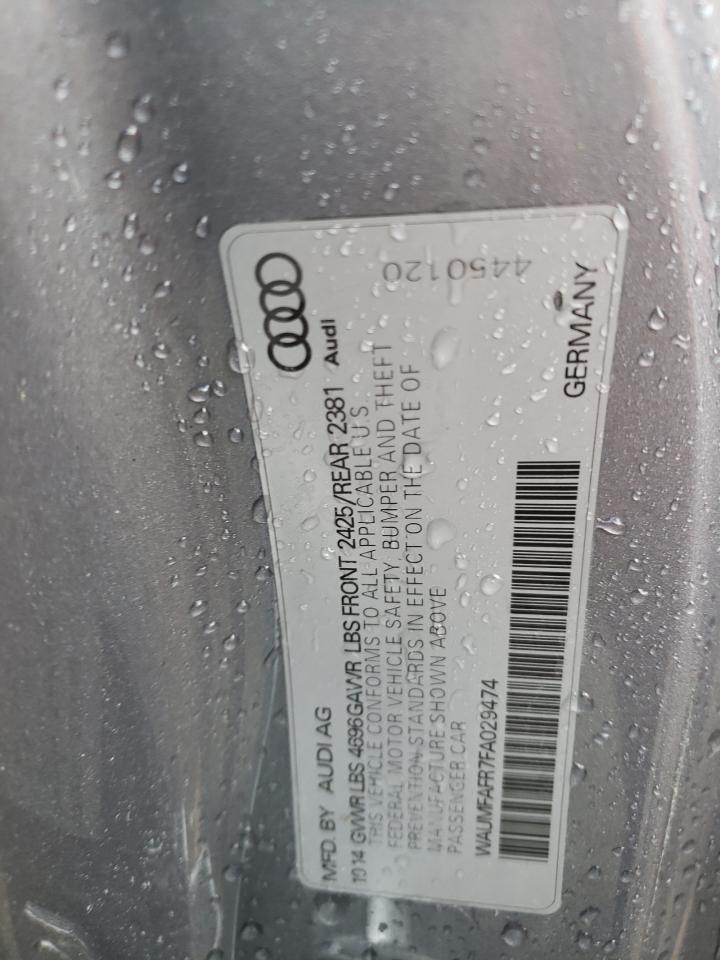Photo 10 from auction – 2015 AUDI A5 PREMIUM with VIN WAUMFAFR7FA029474