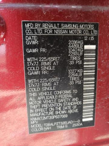 Photo 10 from auction – 2016 NISSAN ROGUE S with VIN KNMAT2MT3GP637669