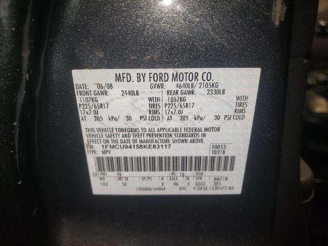 Photo 10 from auction – 2008 FORD ESCAPE LIM with VIN 1FMCU94158KE83117