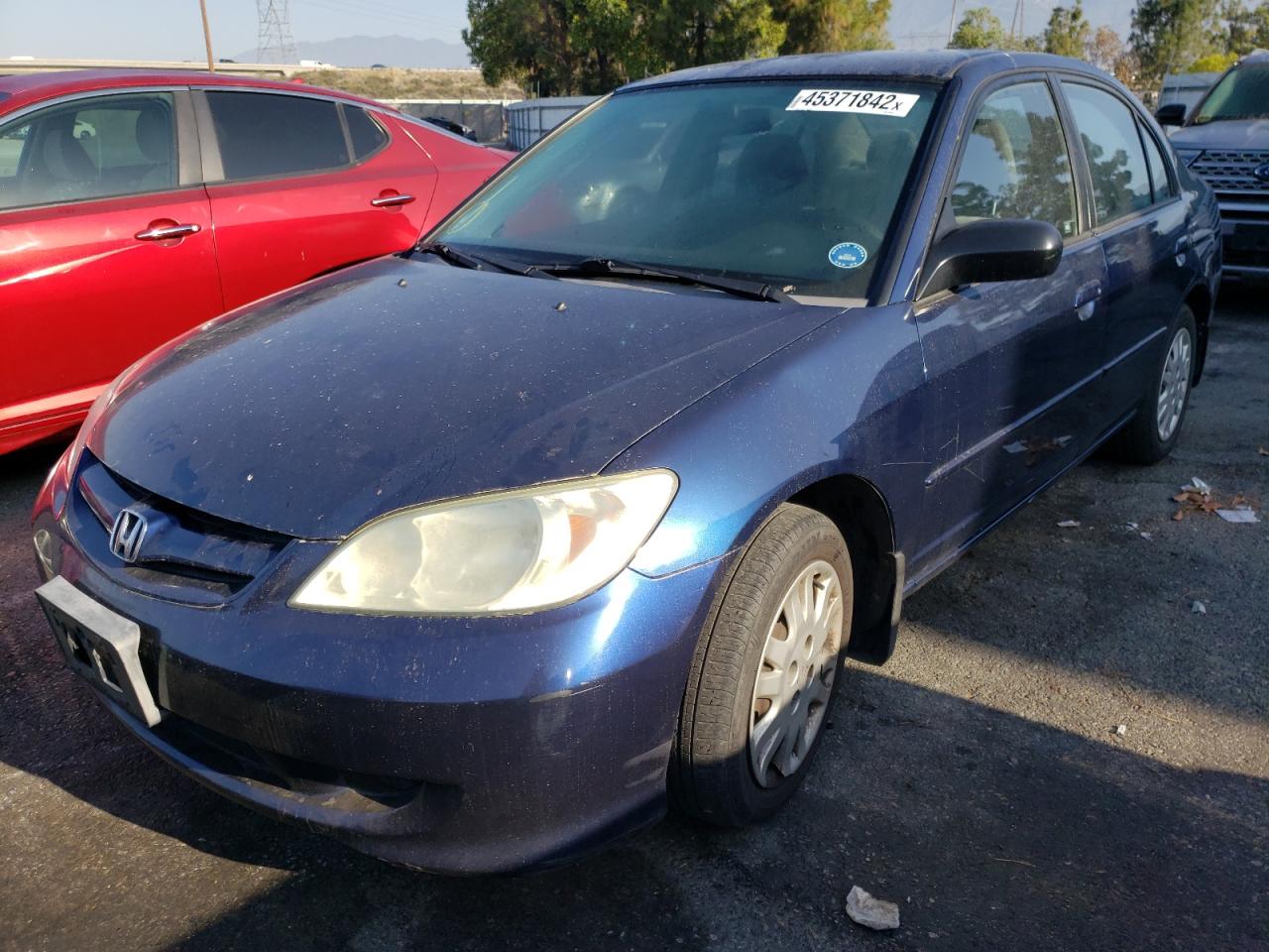 Photo 2 from auction – 2005 HONDA CIVIC LX with VIN 2HGES16645H514665