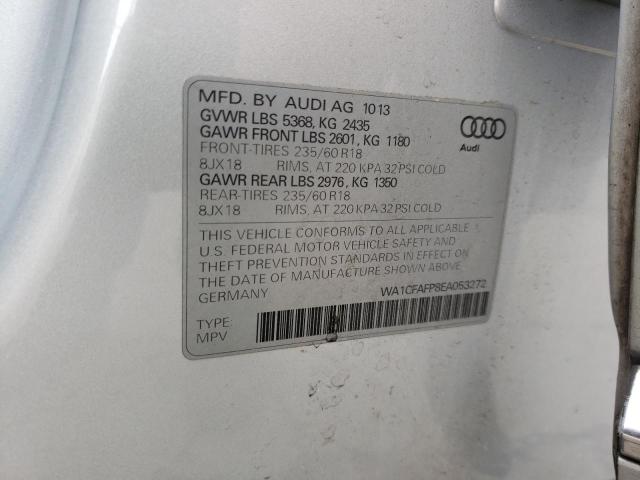 Photo 10 from auction – 2014 AUDI Q5 PREMIUM with VIN WA1CFAFP8EA053272