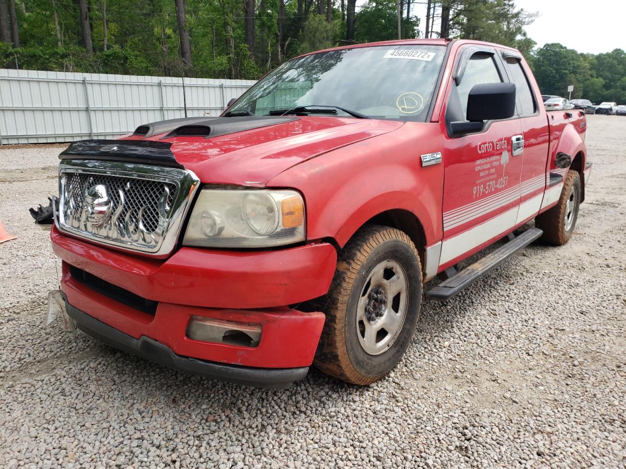 Photo 2 from auction – 2005 FORD F150 with VIN 1FTRX02W45KB81524