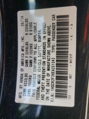 Photo 10 from auction – 2014 HONDA ACCORD LX with VIN 1HGCR2F36EA251043