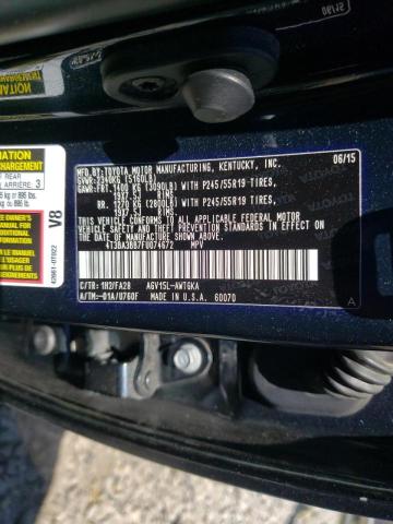 Photo 10 from auction – 2015 TOYOTA VENZA LE with VIN 4T3BA3BB7FU074672