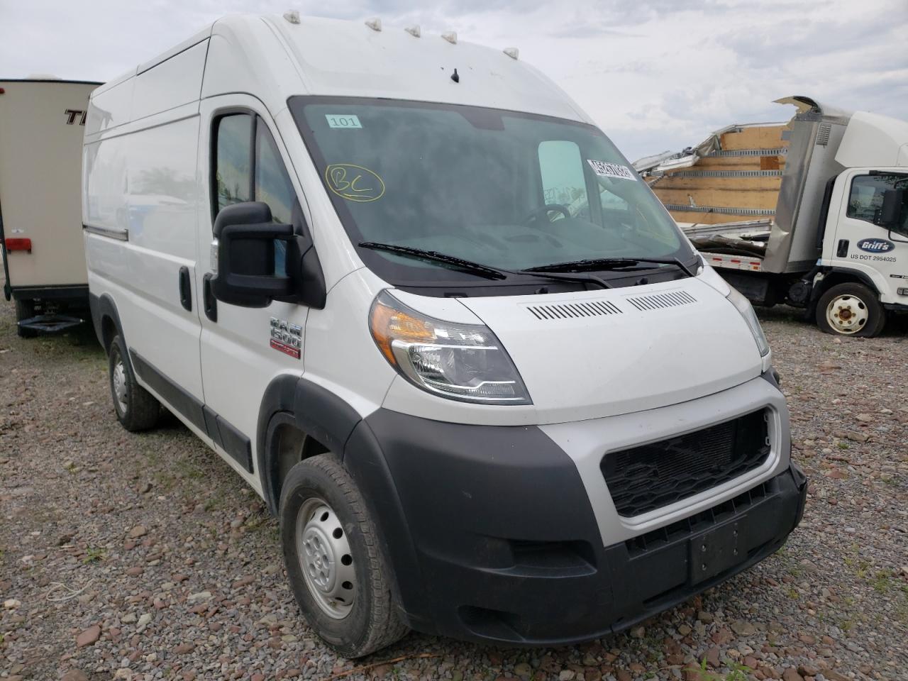RAM PROMASTER 2020 with VIN 3C6TRVBG2LE103482 - Photo from auction