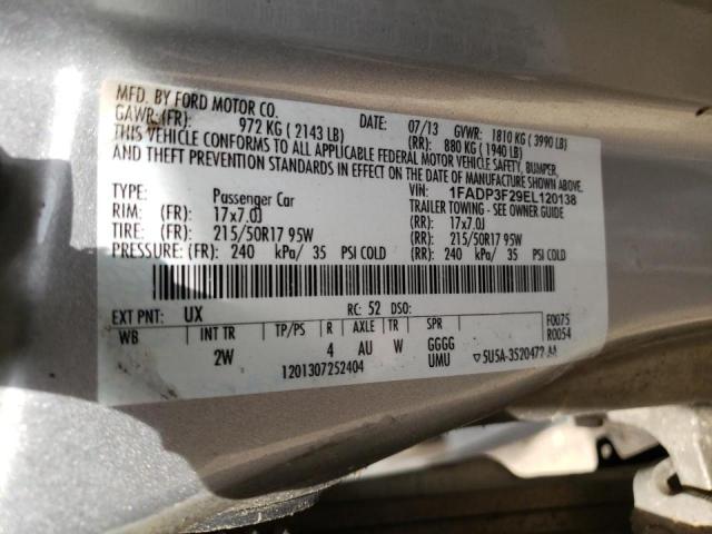 Photo 10 from auction – 2014 FORD FOCUS SE with VIN 1FADP3F29EL120138