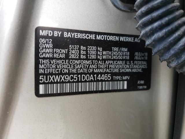 Photo 10 from auction – 2013 BMW X3 XDRIVE2 with VIN 5UXWX9C51D0A14465