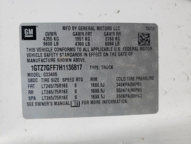 Photo 10 from auction – 2017 GMC SAVANA G35 with VIN 1GTZ7GFF7H1136817