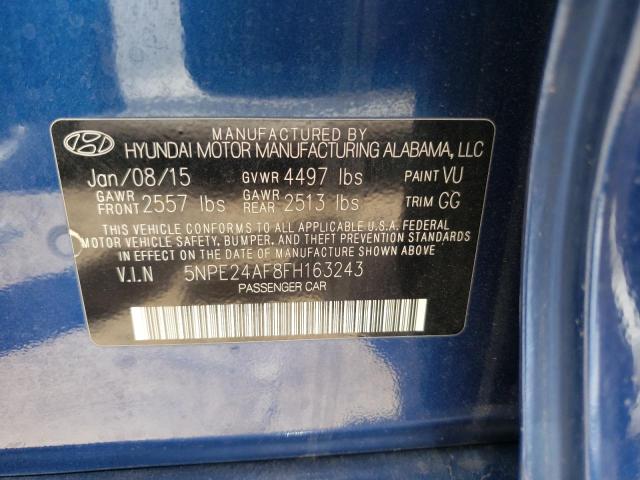 Photo 10 from auction – 2015 HYUNDAI SONATA SE with VIN 5NPE24AF8FH163243