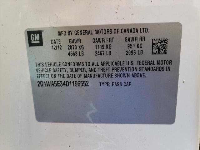 Photo 10 from auction – 2013 CHEVROLET IMPALA LS with VIN 2G1WA5E34D1196552