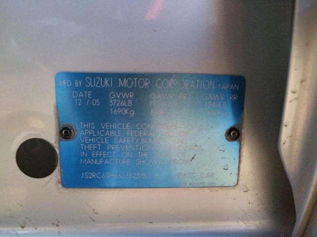 Photo 10 from auction – 2006 SUZUKI AERIO with VIN JS2RC62H665352375