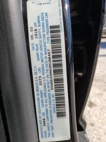 Photo 10 from auction – 2003 VOLKSWAGEN JETTA GLS with VIN 3VWSK69M43M186457