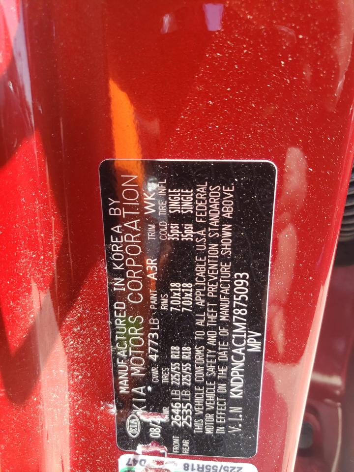 Photo 10 from auction – 2021 KIA SPORTAGE E with VIN KNDPNCAC1M7875093